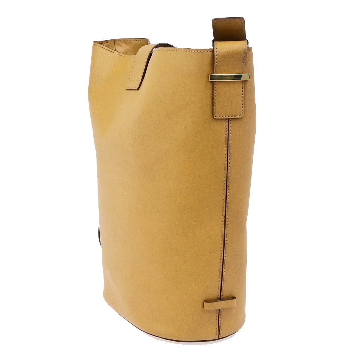 CELINE Logo Horse Carriage Shoulder Bag Leather Brown GHW Italy 68KD152