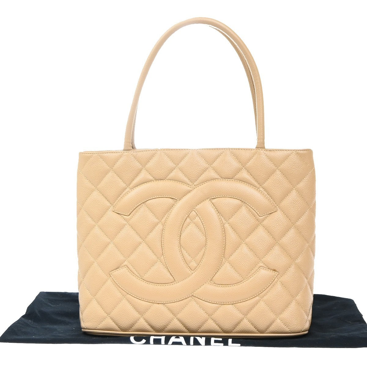 CHANEL CC Matelasse Shoulder Hand Bag Grained Calfskin Leather BE Italy 369RL781
