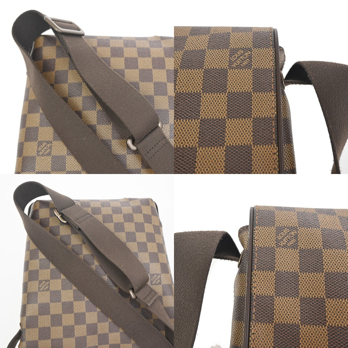 LOUIS VUITTON Brooklyn PM Shoulder Bag Damier Ebene Leather Brown N51210 27KC795