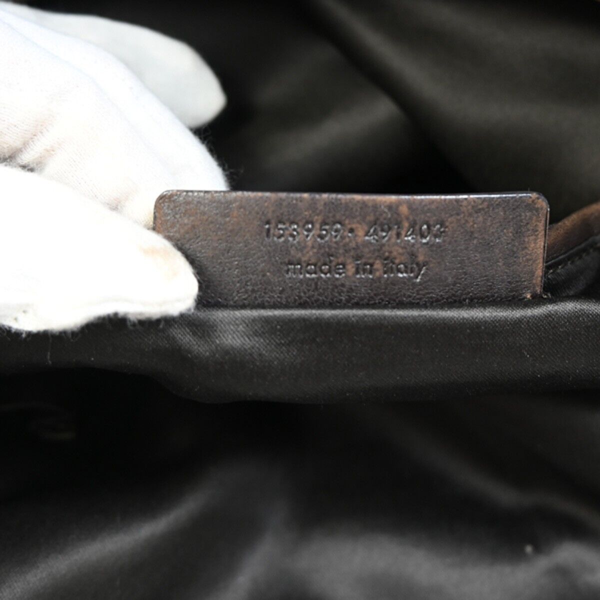 YVES SAINT LAURENT YSL Logo Rive Gauche Hand Bag Soft Leather Brown 62SH775