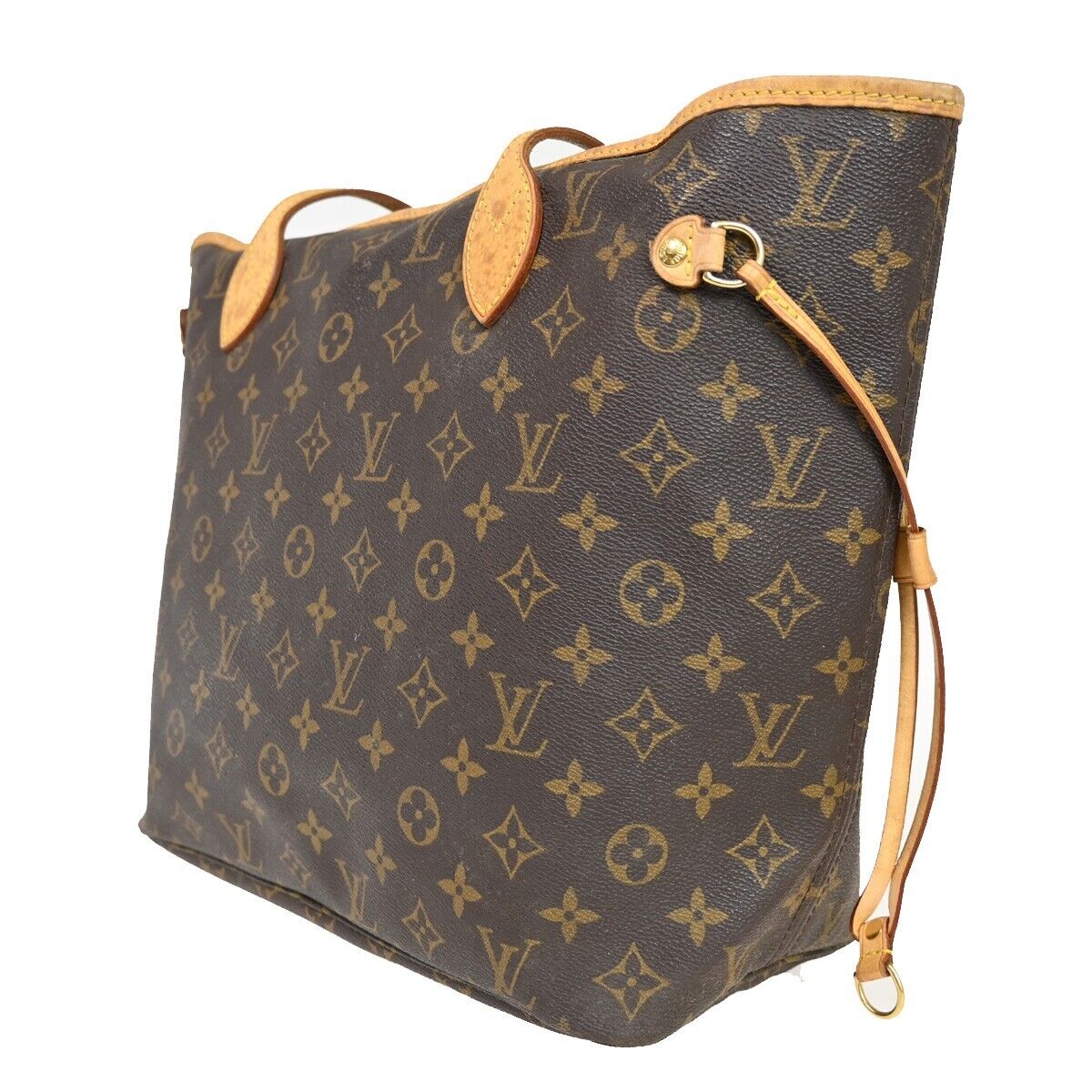 LOUIS VUITTON Neverfull MM Shoulder Tote Bag Monogram Leather BN M40156 99HB690