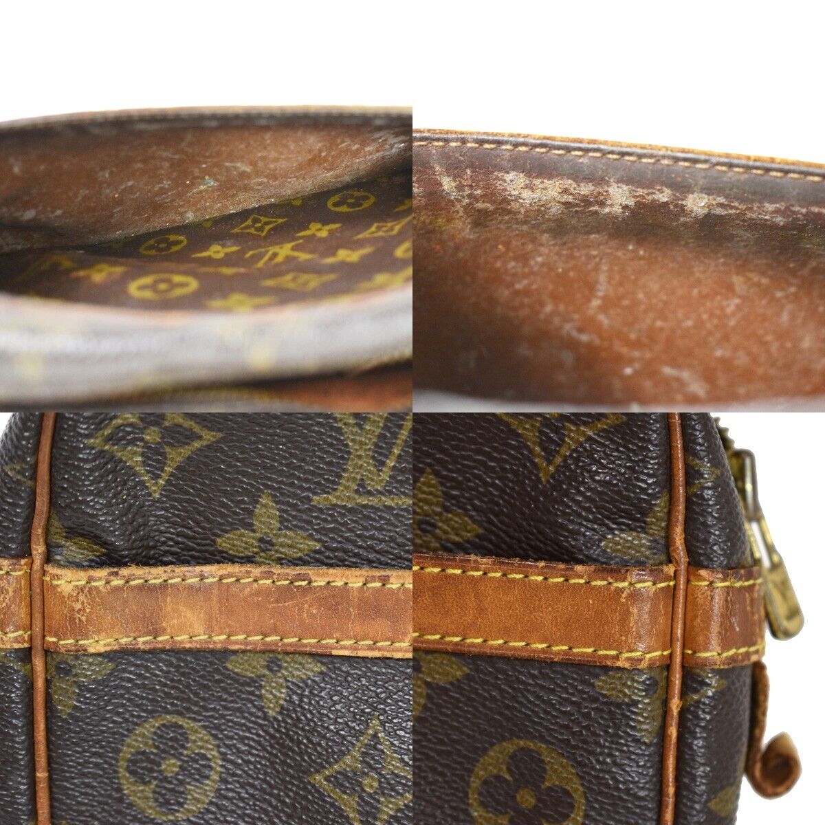 LOUIS VUITTON Compiegne 28 Clutch Bag Monogram Leather Brown GHW M51845 65EA823