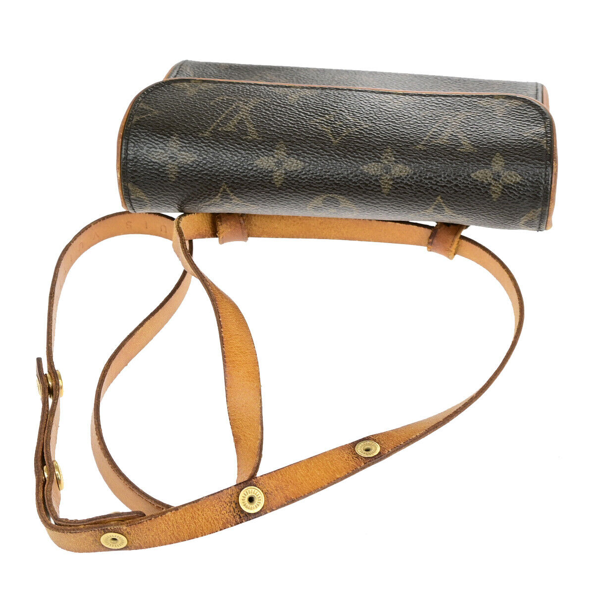 LOUIS VUITTON Pochette Florentine Bum Bag Monogram Leather Brown M51855 31SJ569
