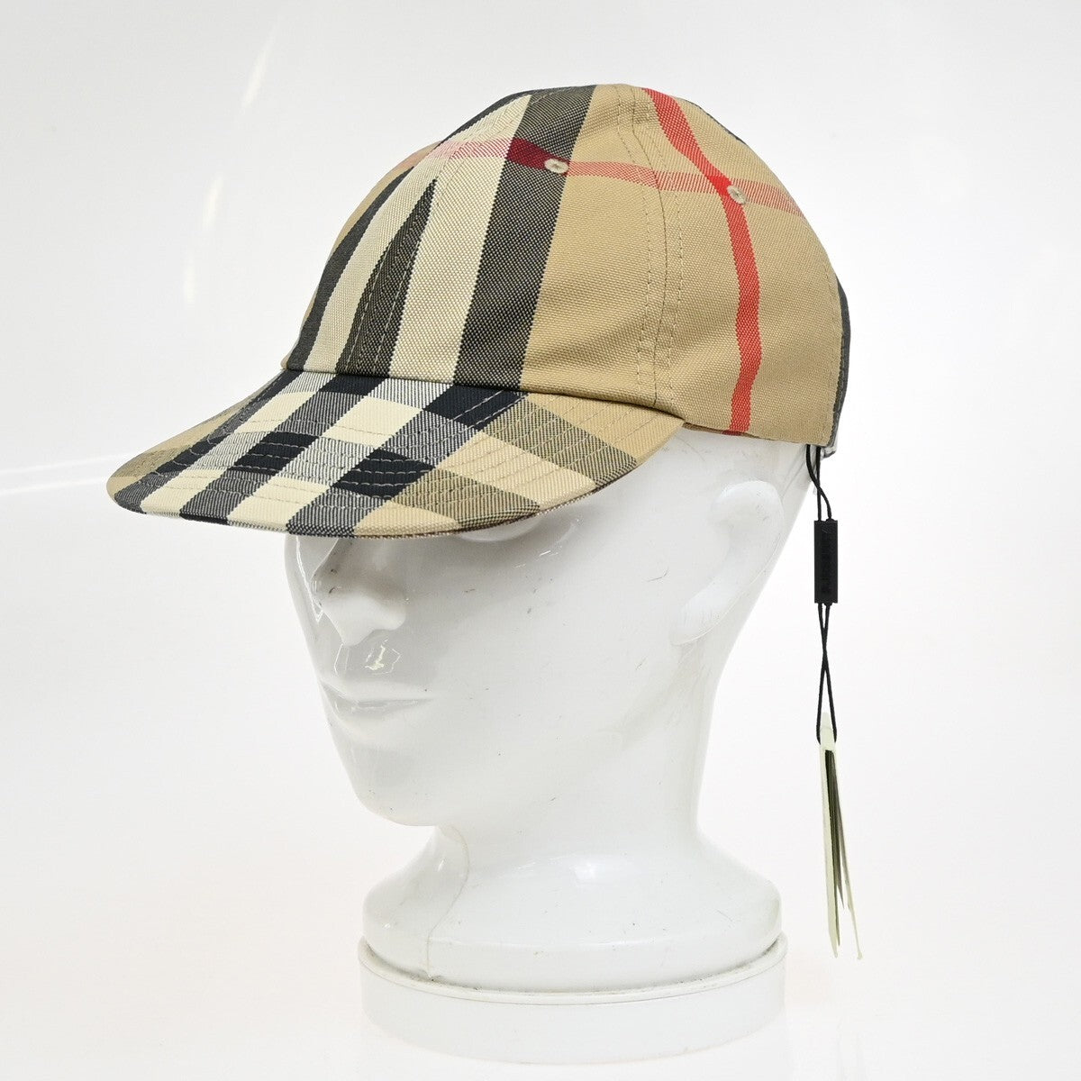 BURBERRY Logo Nova Check Baseball Hat Cap Size M Cotton Brown 69RF256