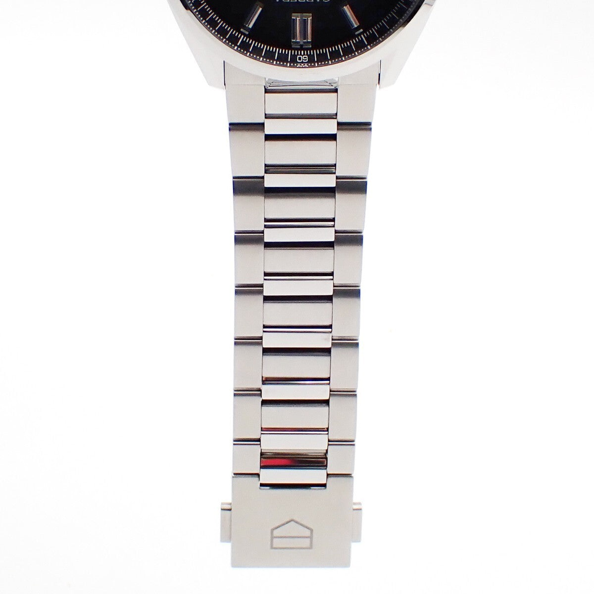 TAG HEUER Carrera Calibre 5 Dayte 39mm WBN2110 Watch Black Dial SS 310LC534