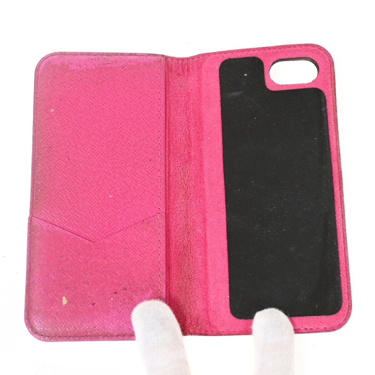 LOUIS VUITTON Logo 4 Set Wallet Key iPhone Case 8 Monogram Epi Leather 04HB270