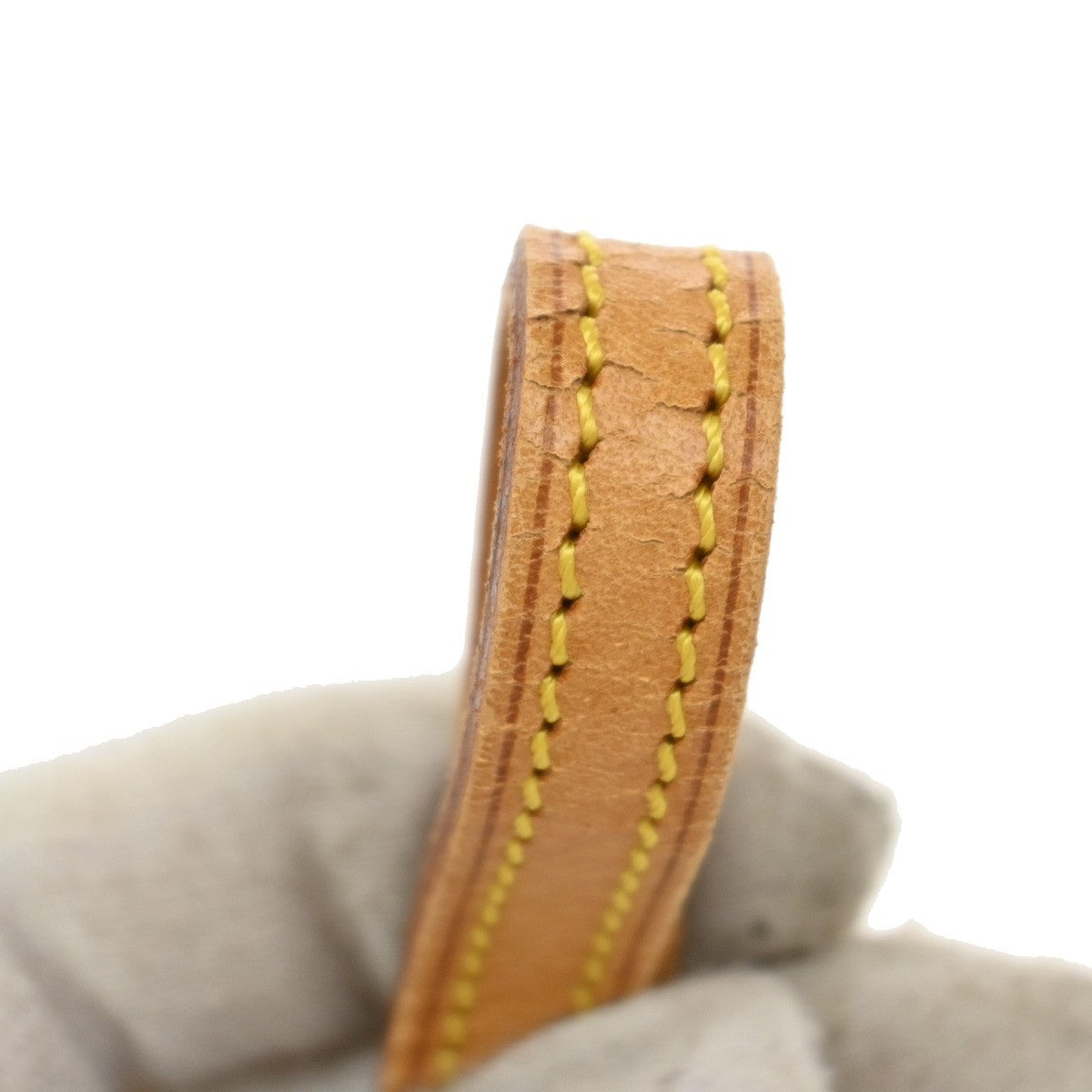 LOUIS VUITTON Logo Shoulder Strap Leather Brown Gold Bag Accessory 63EF817