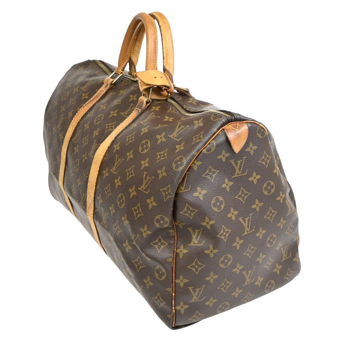 LOUIS VUITTON Keepall 50 Travel Hand Bag Monogram Leather Brown M41426 88FB594