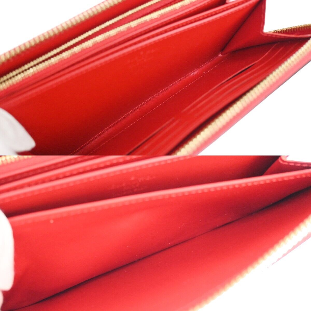 LOUIS VUITTON Zippy Wallet Purse Monogram Vaenis Leather Cerise M90200 32YD753