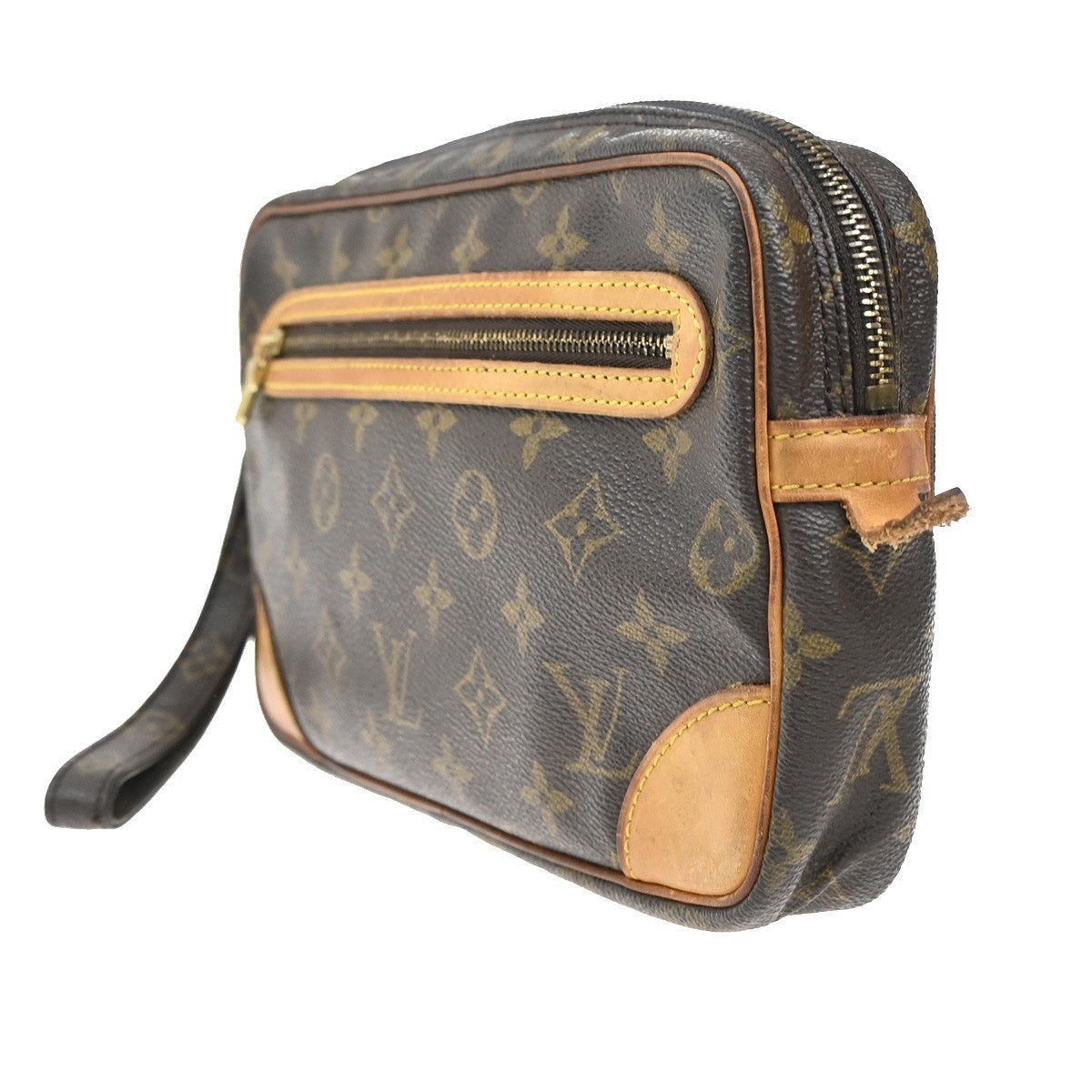 LOUIS VUITTON Marly Dragonne GM Clutch Hand Bag Monogram Brown M51825 04CA100