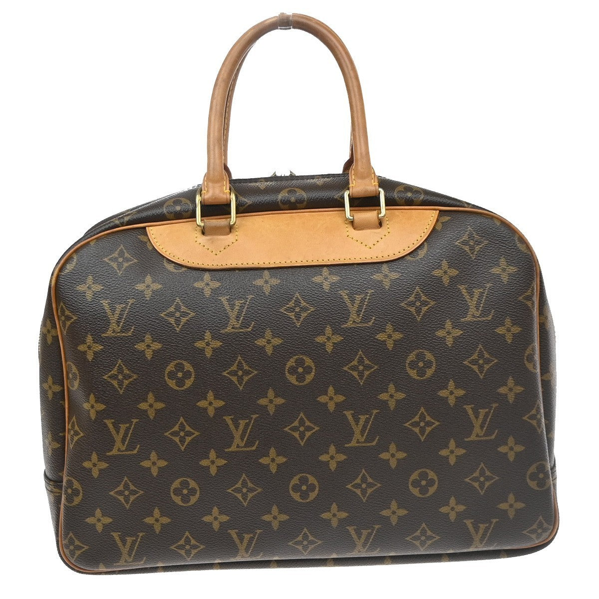 LOUIS VUITTON LV Logo Deauville Hand Bag Monogram Leather Brown M47270 70SA162