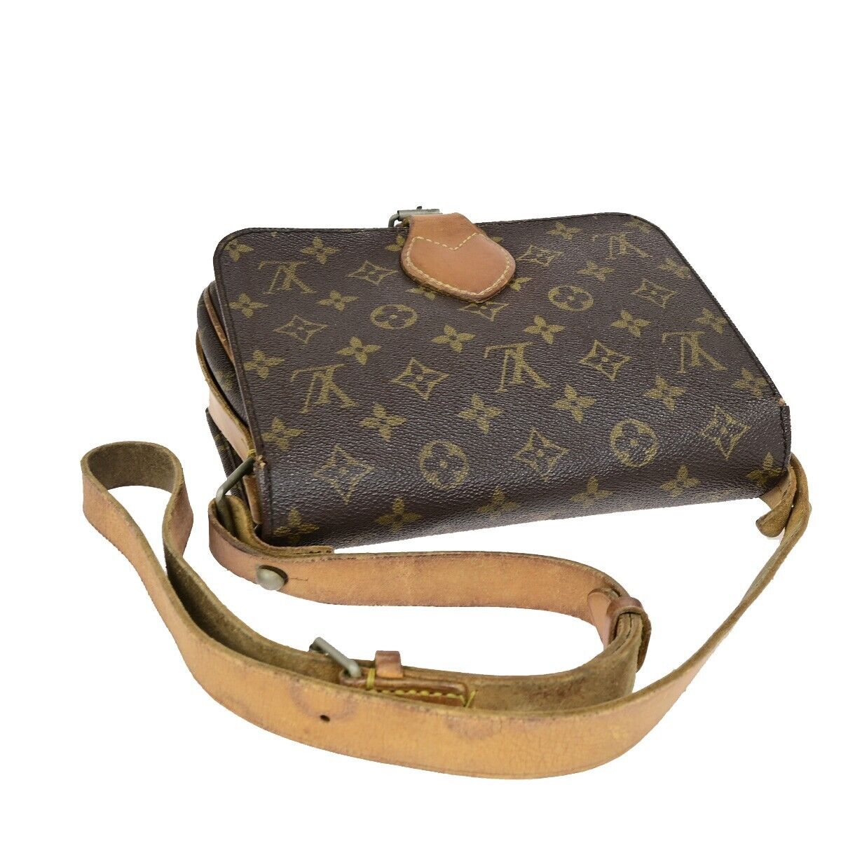 LOUIS VUITTON Cartouchiere MM Shoulder Bag Monogram Leather Brown M51253 67HC029