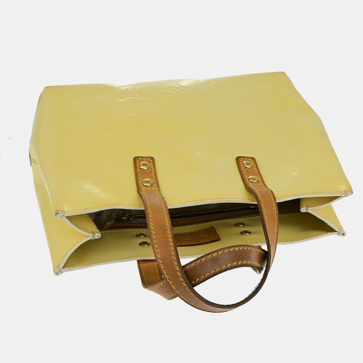 LOUIS VUITTON LV Lead PM Hand Bag Monogram Vernis Leather Perle M91336 05EB371
