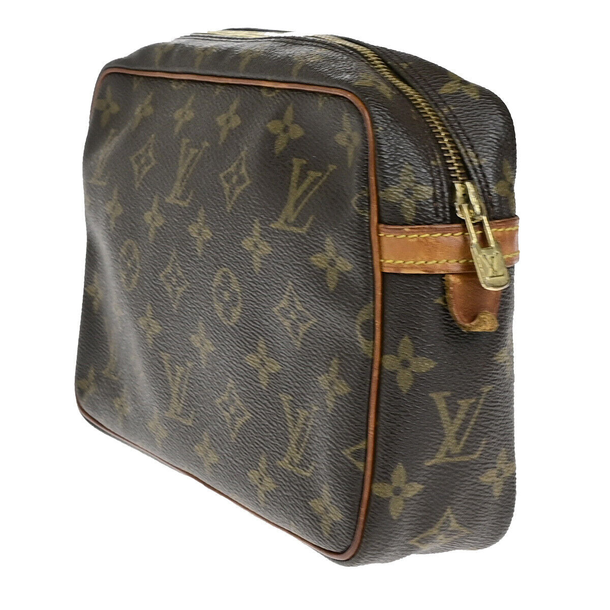 LOUIS VUITTON Compiegne 23 Clutch Hand Bag Monogram Leather Brown M51847 66YF186