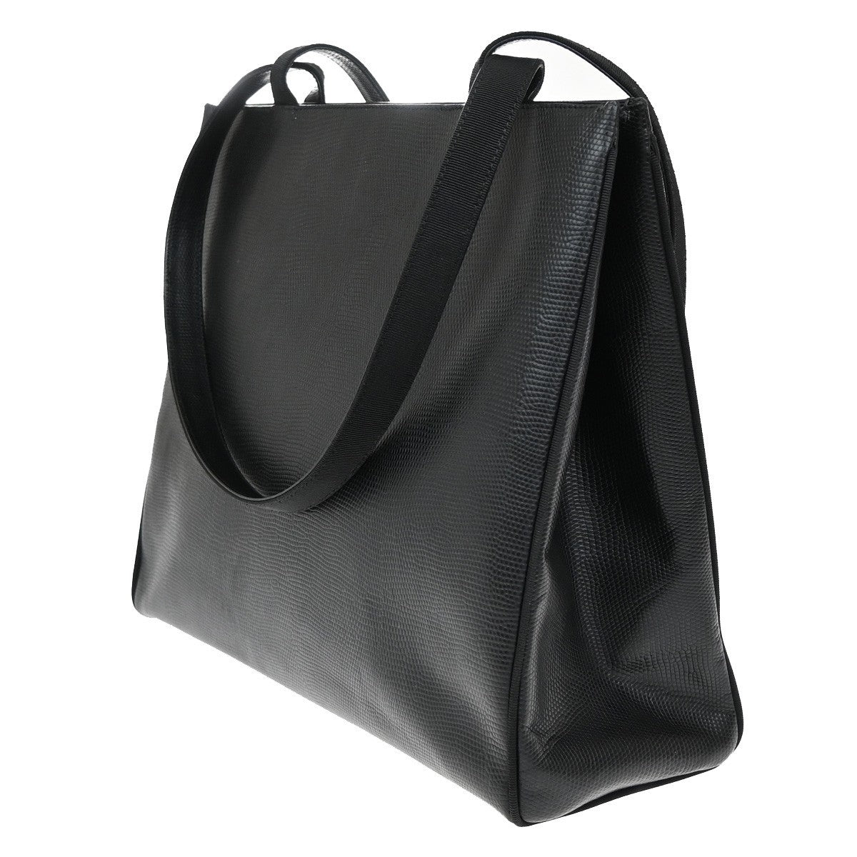 SALVATORE FERRAGAMO Vara Shoulder Bag Embossing Leather Black GHW Italy 67KA945