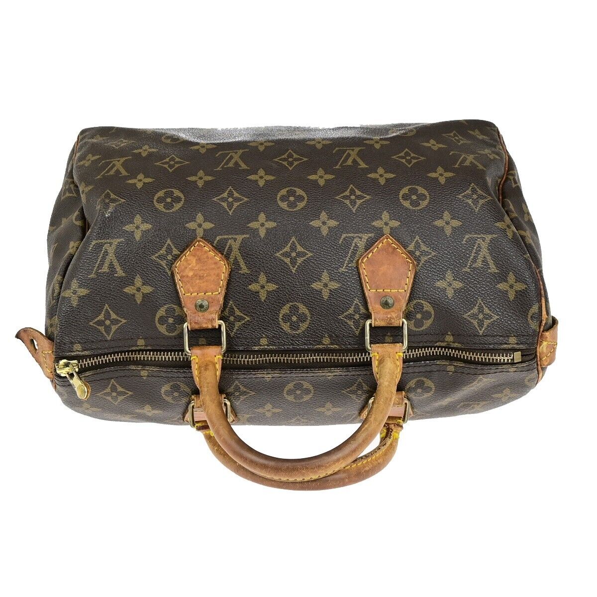 LOUIS VUITTON Speedy 30 Travel Hand Bag Monogram Leather Brown M41526 69ED016