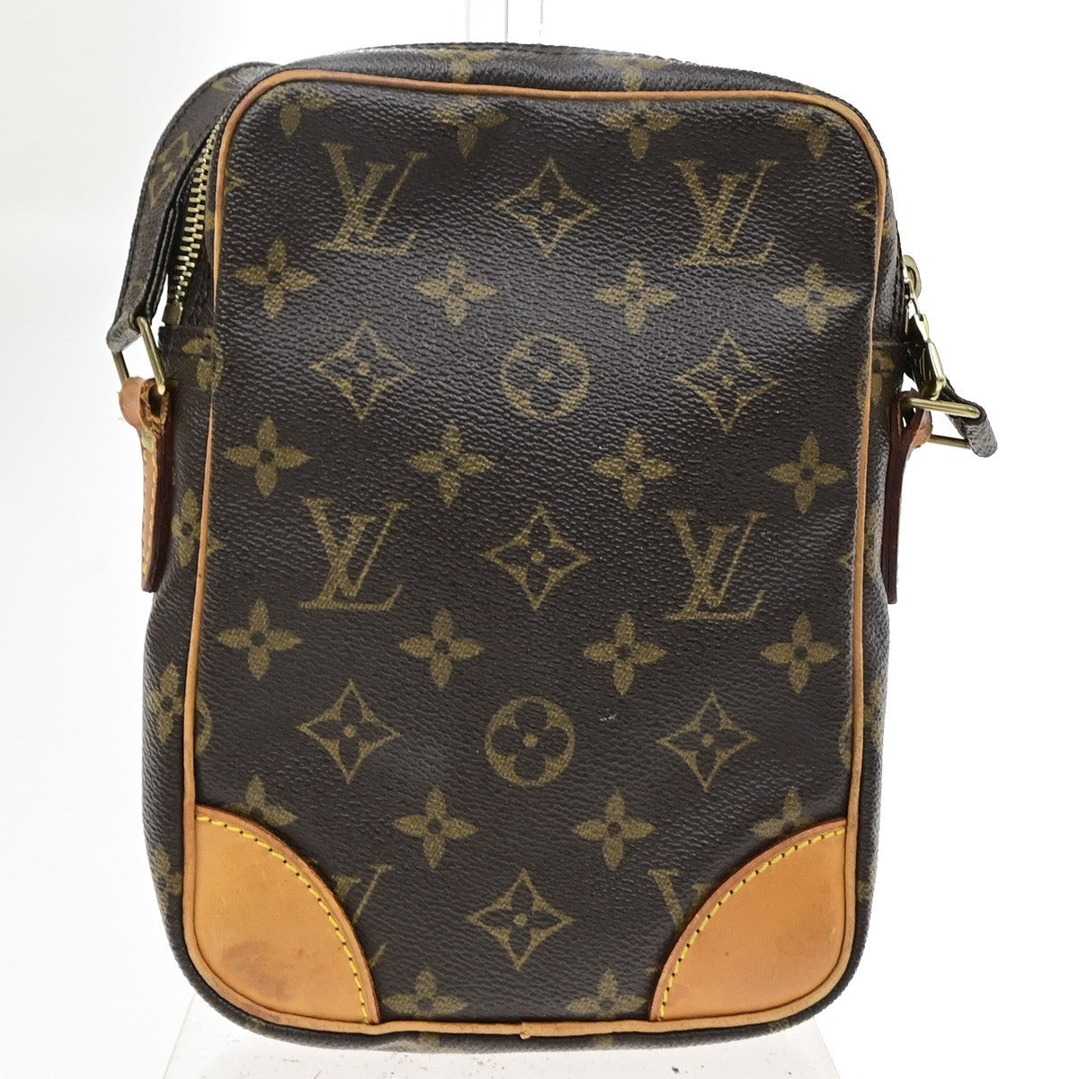 LOUIS VUITTON Danube Shoulder Bag Monogram Leather Brown France M45266 87KD193