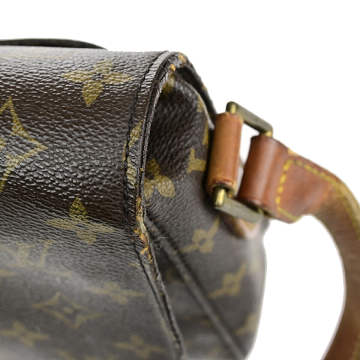 LOUIS VUITTON Saint Cloud GM Shoulder Bag Monogram Leather Brown M51242 69YG707