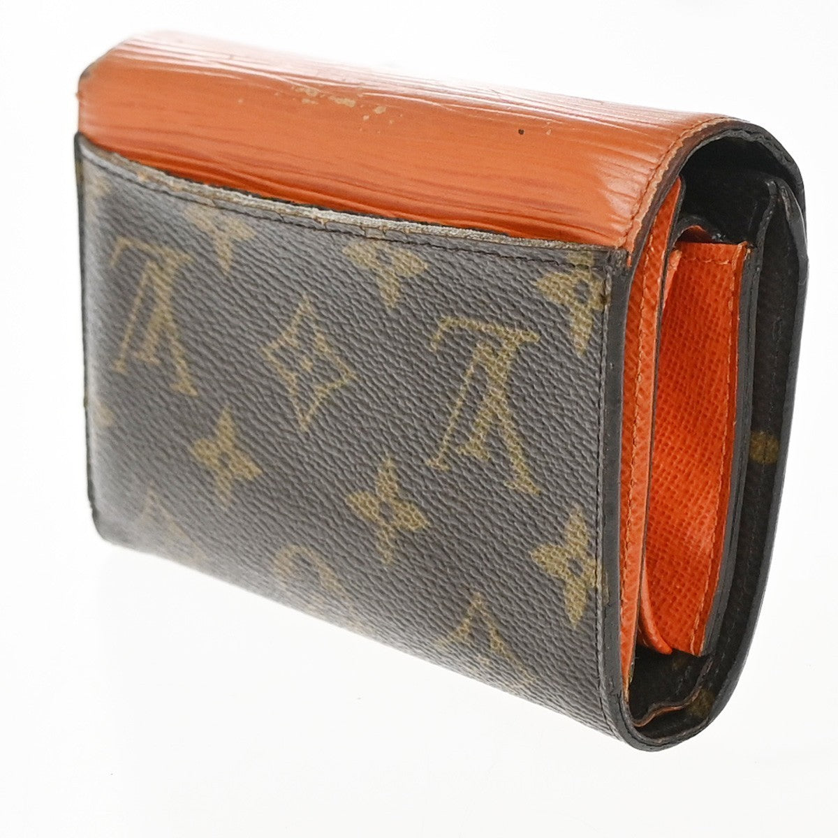 LOUIS VUITTON Marie Compact Wallet Monogram Leather Orange Brown M60495 04KP385