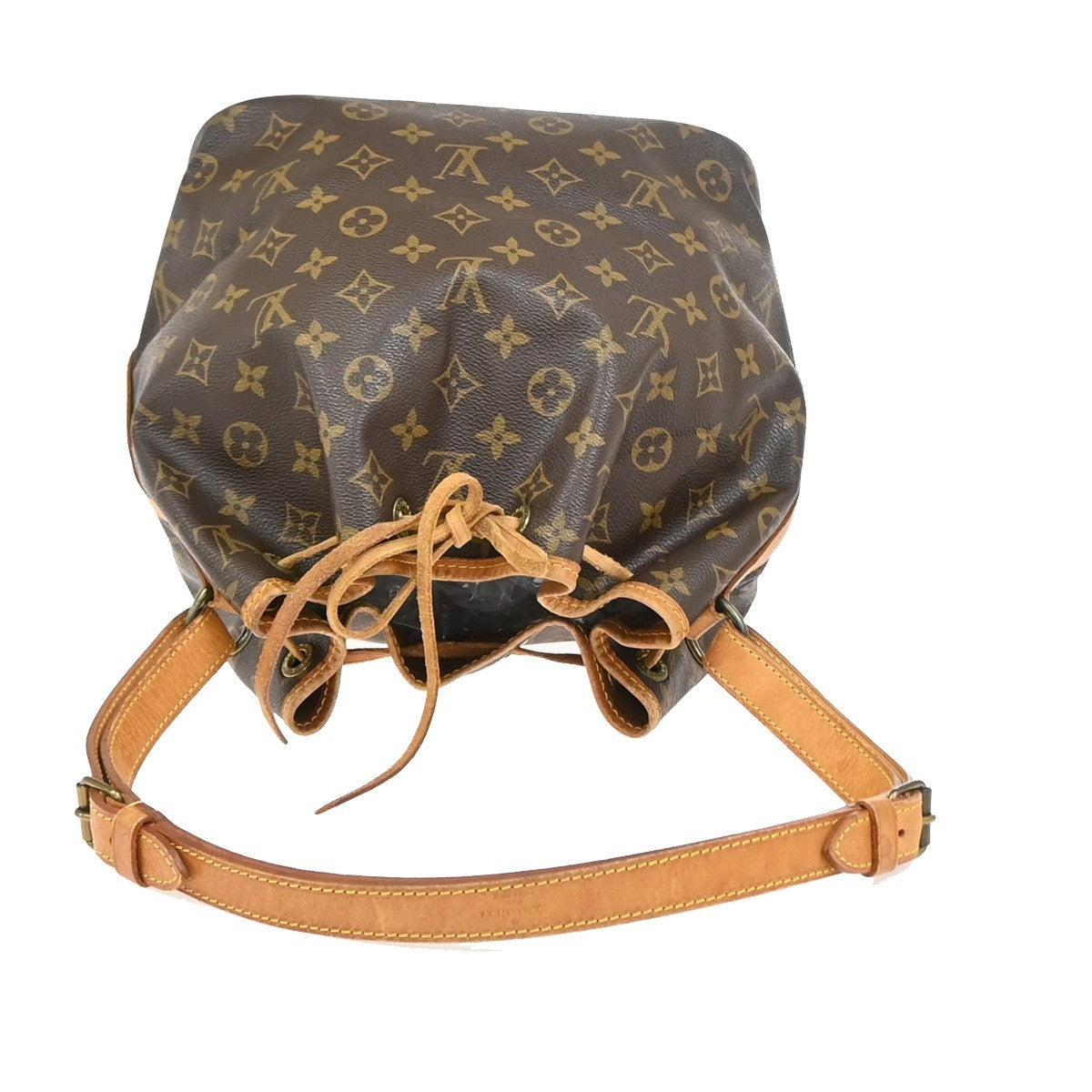 LOUIS VUITTON Petit Noe Drawstring Shoulder Bag Monogram Leather M42226 77YJ043