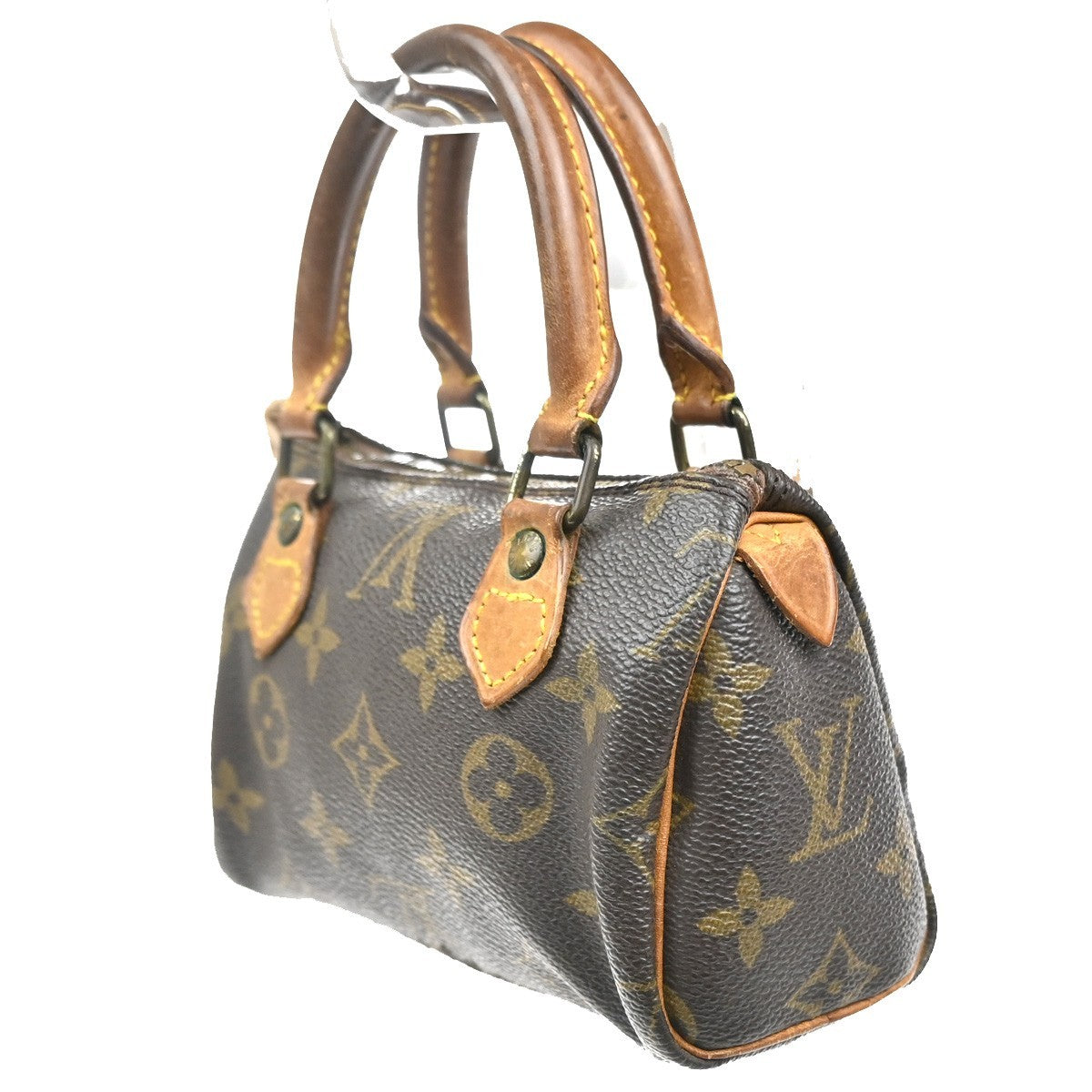 LOUIS VUITTON Mini Speedy Hand Bag Monogram Leather Brown M41534 82CA981