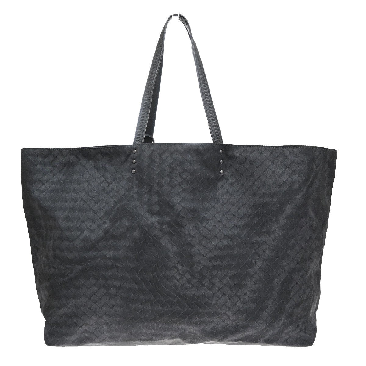 BOTTEGA VENETA Intreccio Mirage Hand Tote Bag Nylon Leather Black 85CA025