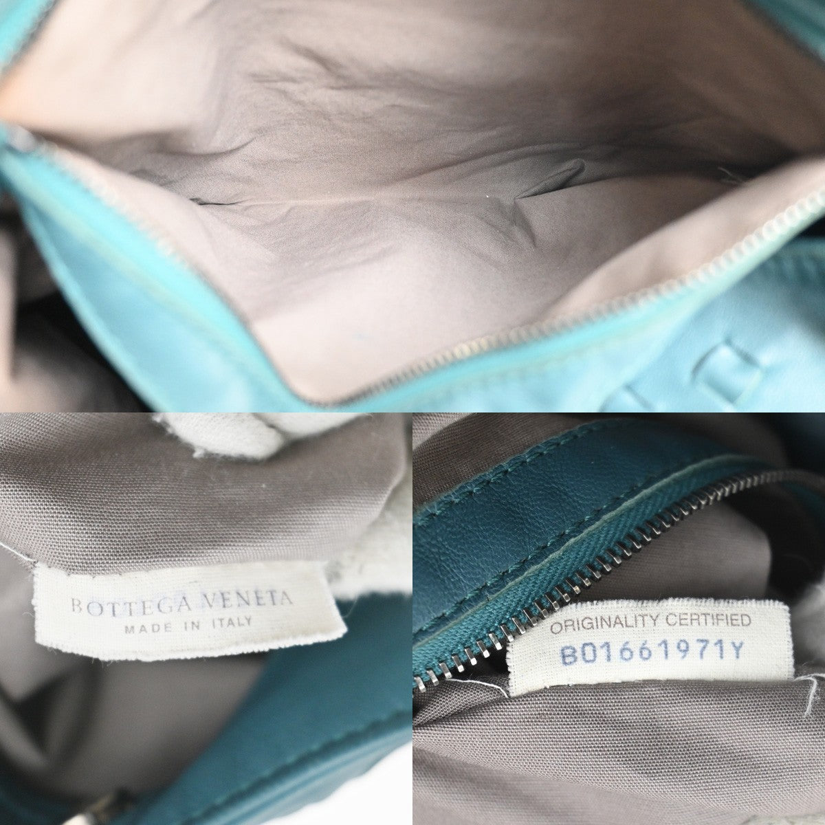 BOTTEGA VENETA Logo Intrecciato Shoulder Hand Bag  Leather Green Italy 12RL726