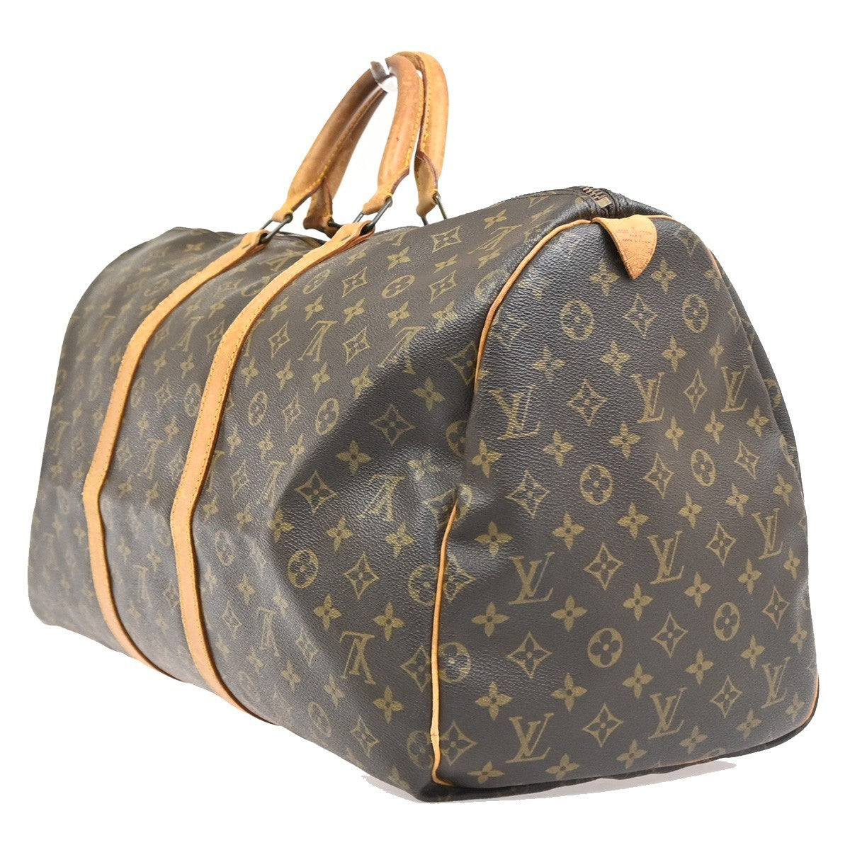 LOUIS VUITTON Keepall 55 Travel Hand Bag Monogram Leather Brown M41424 76CA817