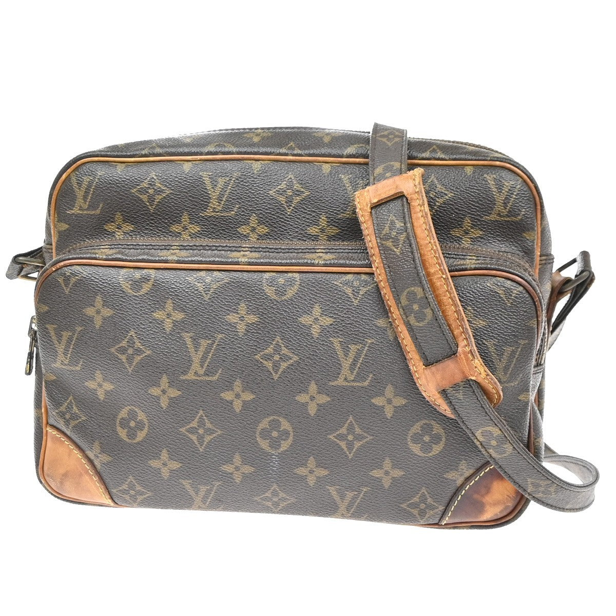 LOUIS VUITTON Nile Crossbody Shoulder Bag Monogram Leather Brown M45244 30KC811