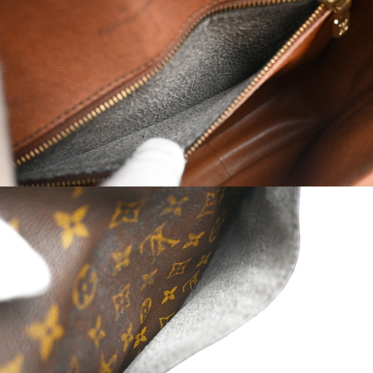 LOUIS VUITTON Saint Cloud GM Shoulder Bag Monogram Leather Brown M51242 34EG346