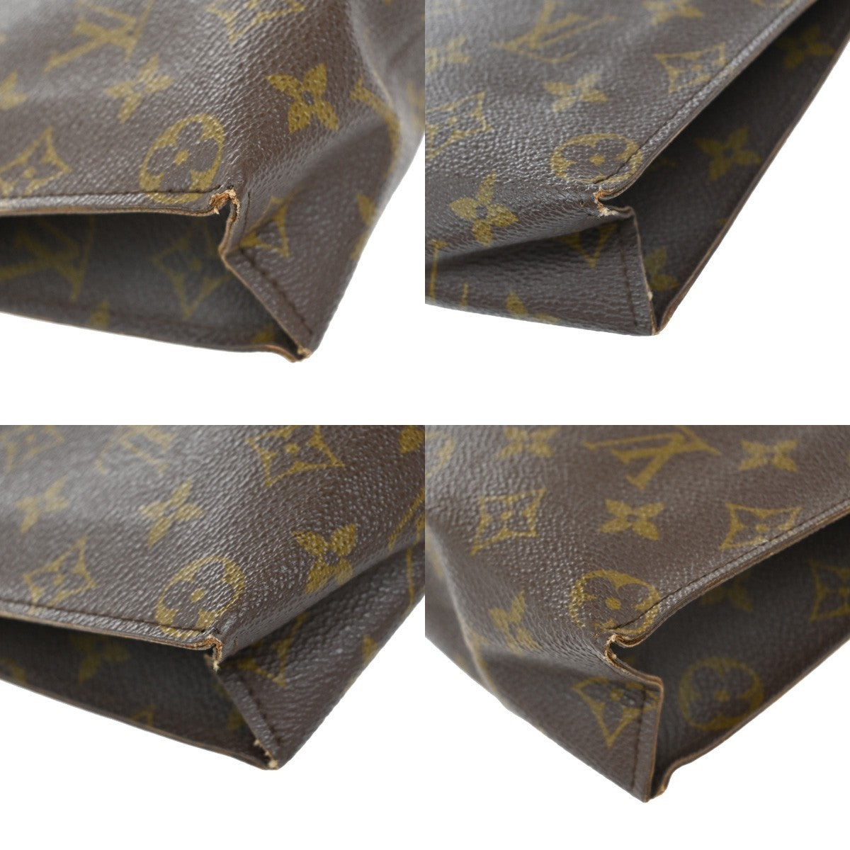 LOUIS VUITTON 2 Set Toilette 26 Pouch Bag Monogram Leather Brown M47542 61EG022