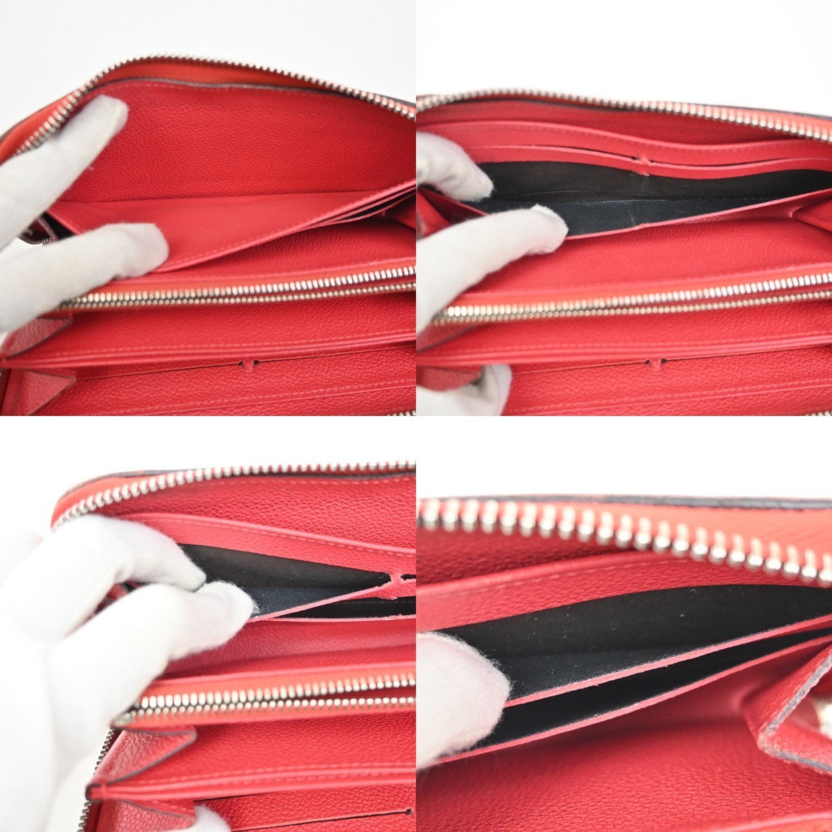 LOUIS VUITTON Zippy Wallet Long Wallet Monogram Empreinte Red M61865 66KC311