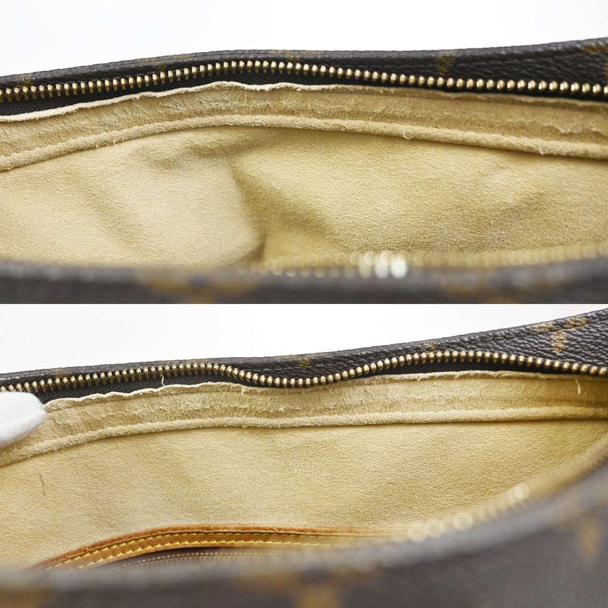 LOUIS VUITTON Logo Looping GM Shoulder Bag Monogram Leather Brown M51145 82YJ023