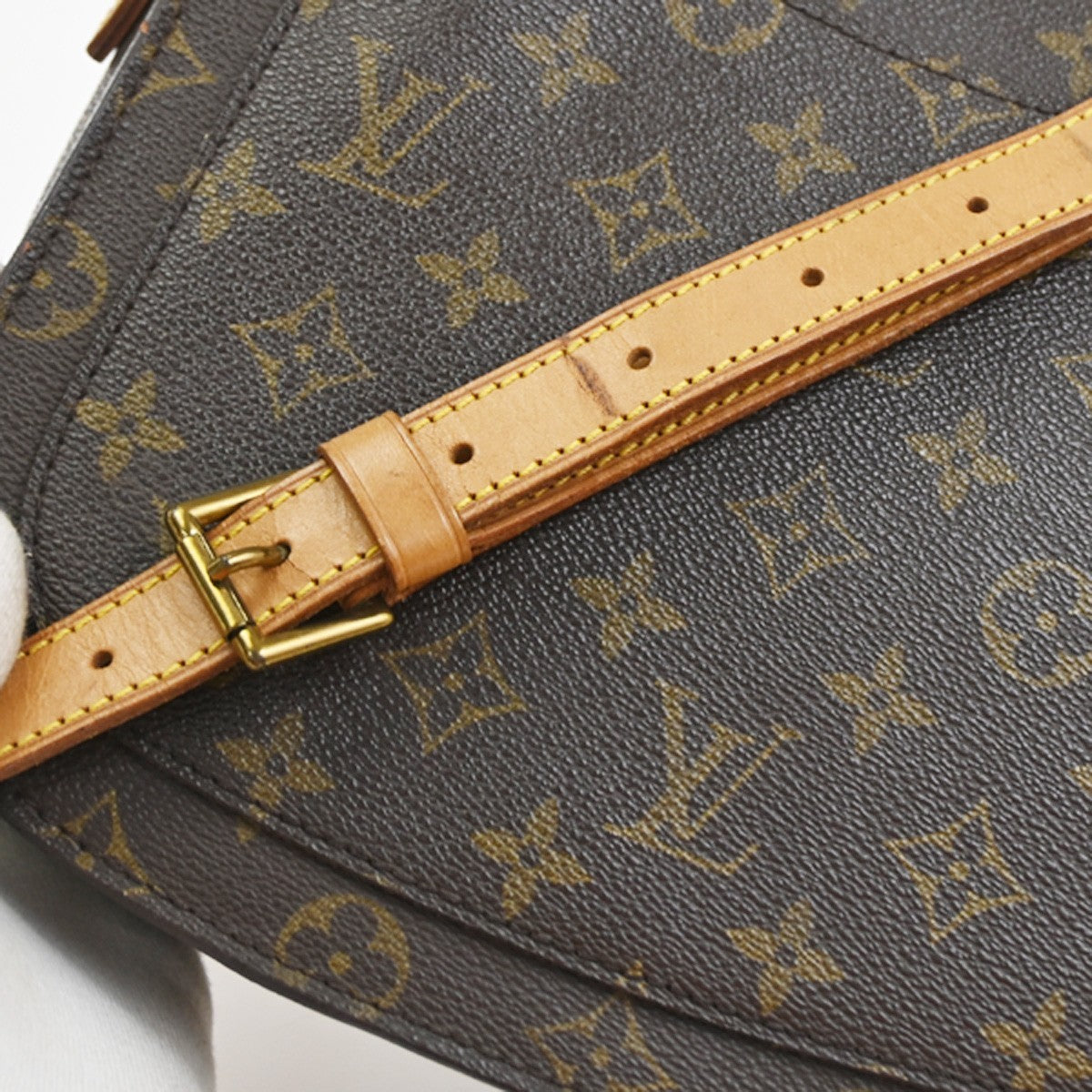 LOUIS VUITTON Saint Cloud GM Shoulder Bag Monogram Leather Brown M51242 86SA034