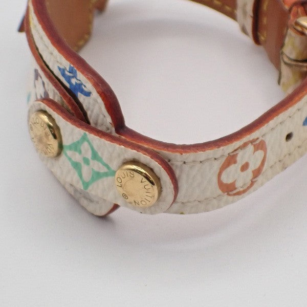 LOUIS VUITTON Porte Adresse Bracelet Bangle Monogram Multi White M92594 04MA180
