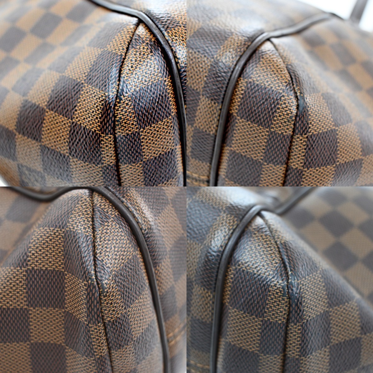 LOUIS VUITTON Logo Totally PM Shoulder Bag Damier Leather Brown N41282 95CA465