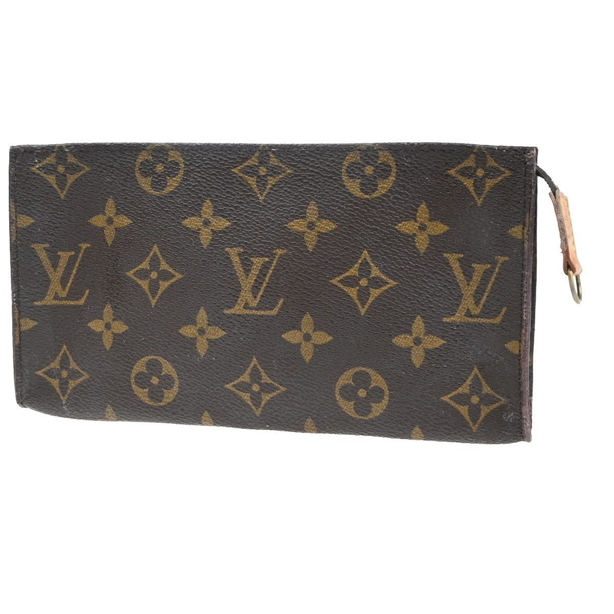 LOUIS VUITTON Logo Bucket GM Pouch Bag Monogram Leather Brown GHW USA 05KC932