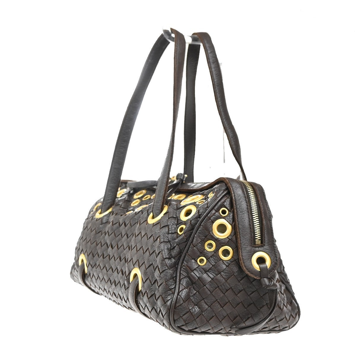 BOTTEGA VENETA Intrecciato Grommet Shoulder Hand Bag Leather BN Italy 75RL790