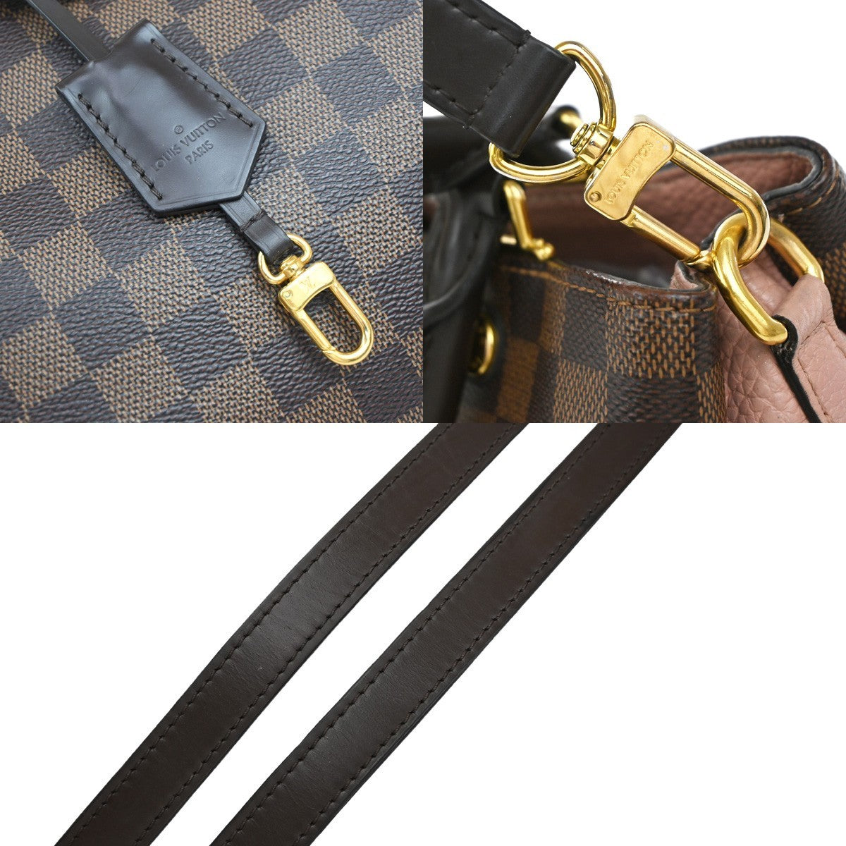 LOUIS VUITTON Brittany 2Way Shoulder Hand Bag Damier Leather BN N41674 637RF755