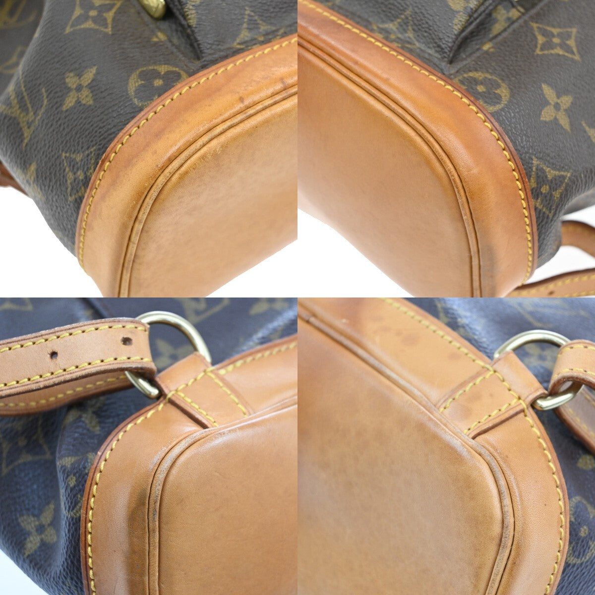 LOUIS VUITTON Mini Montsouris Backpack Bag Monogram Leather Brown M51137 12EE163