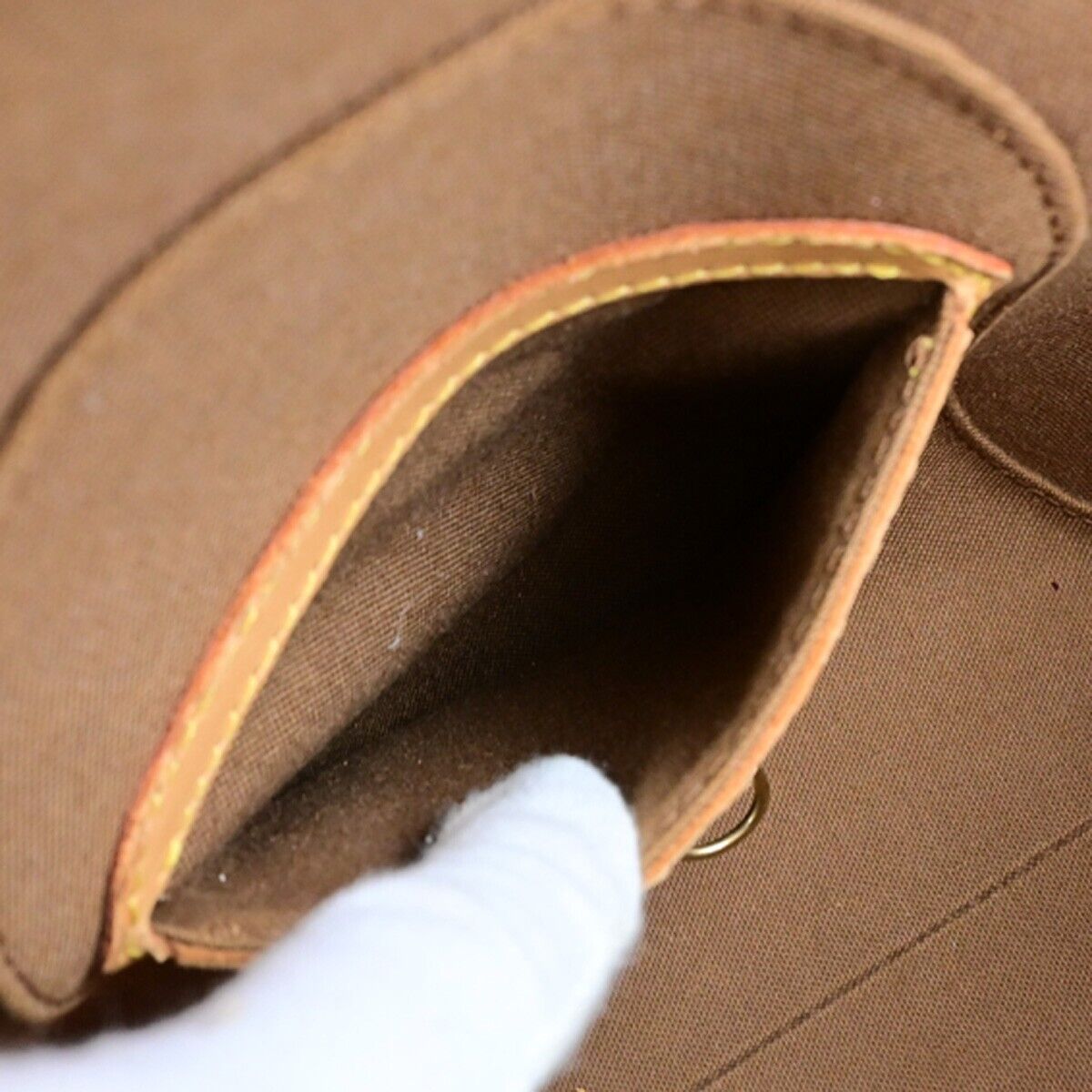 LOUIS VUITTON LV Logo Ellipse PM Hand Bag Monogram Leather Brown M51127 80EC994