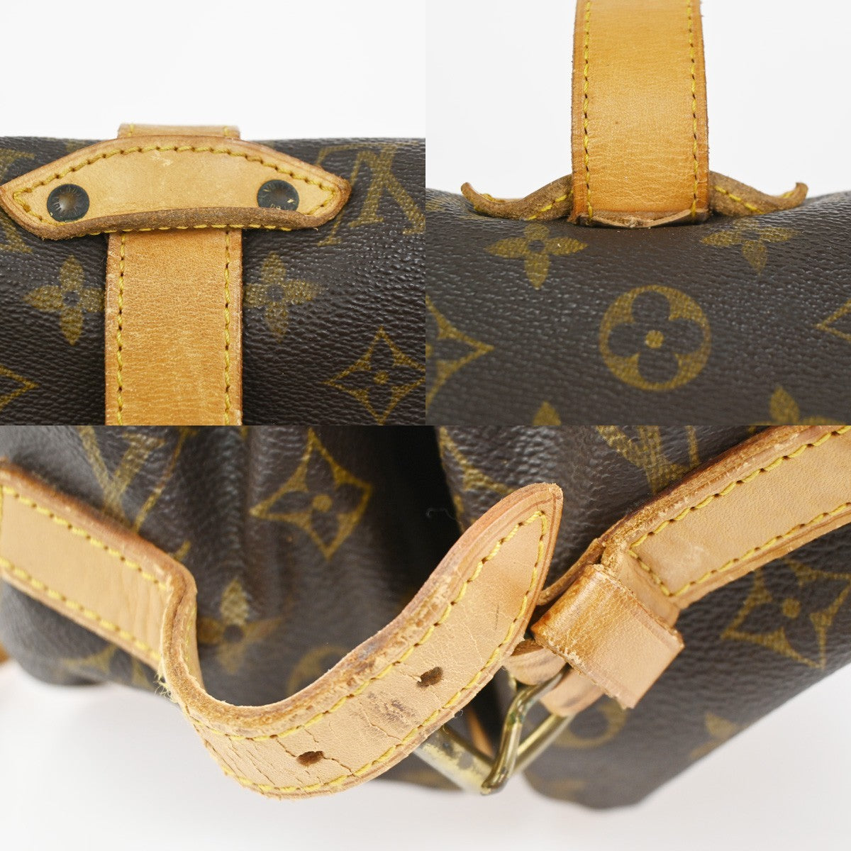 LOUIS VUITTON Saumur 35 Shoulder Bag Monogram Leather BN France M42254 82KC742