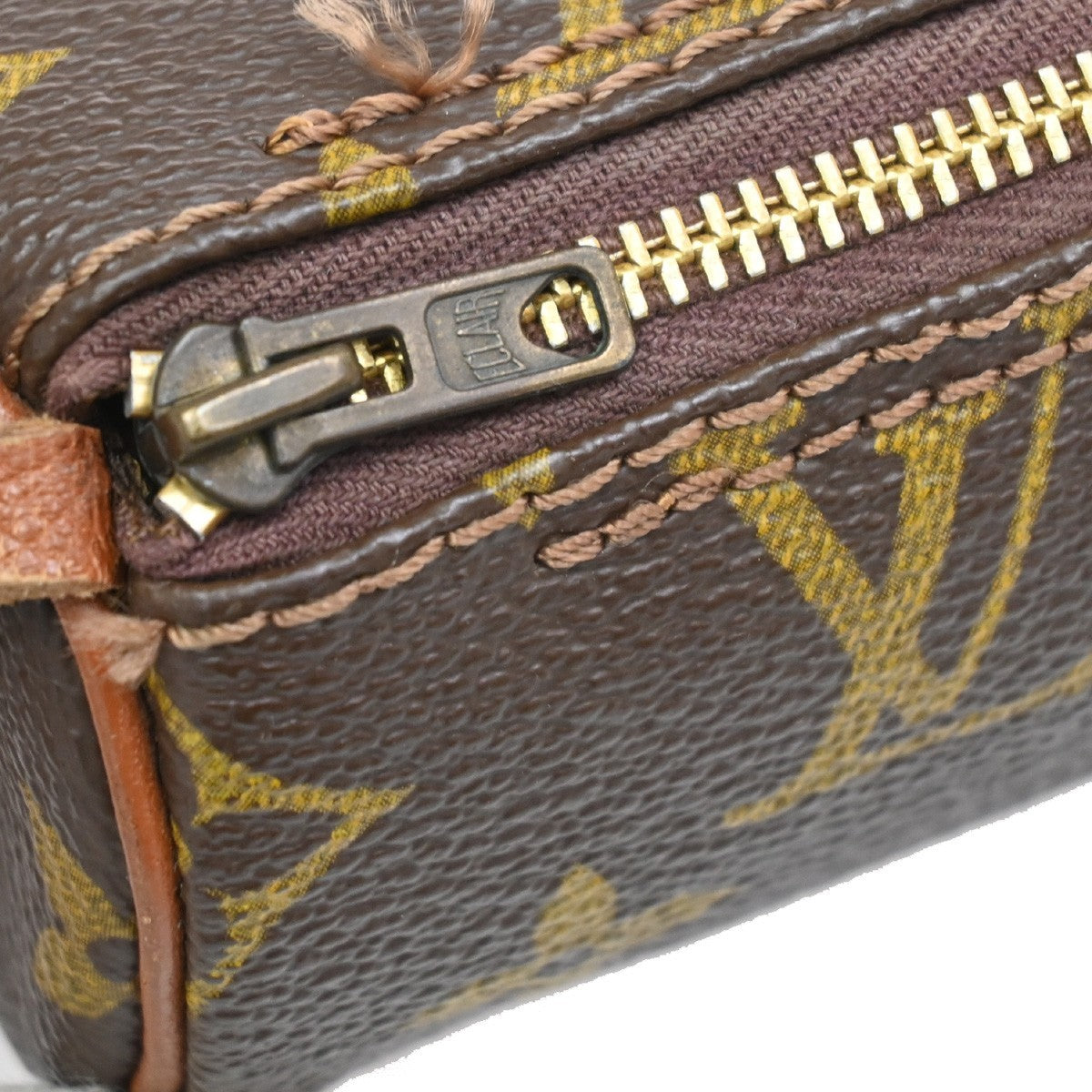 LOUIS VUITTON Pochette Papillon Hand Bag Monogram Leather Brown M51380 67DA038