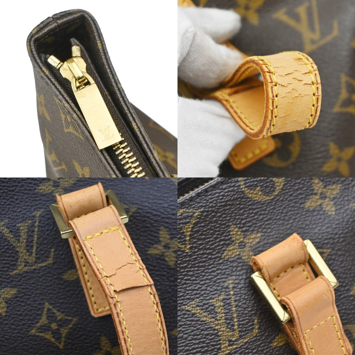 LOUIS VUITTON Cabas Piano Shoulder Bag Monogram Leather Brown M51148 82KP450