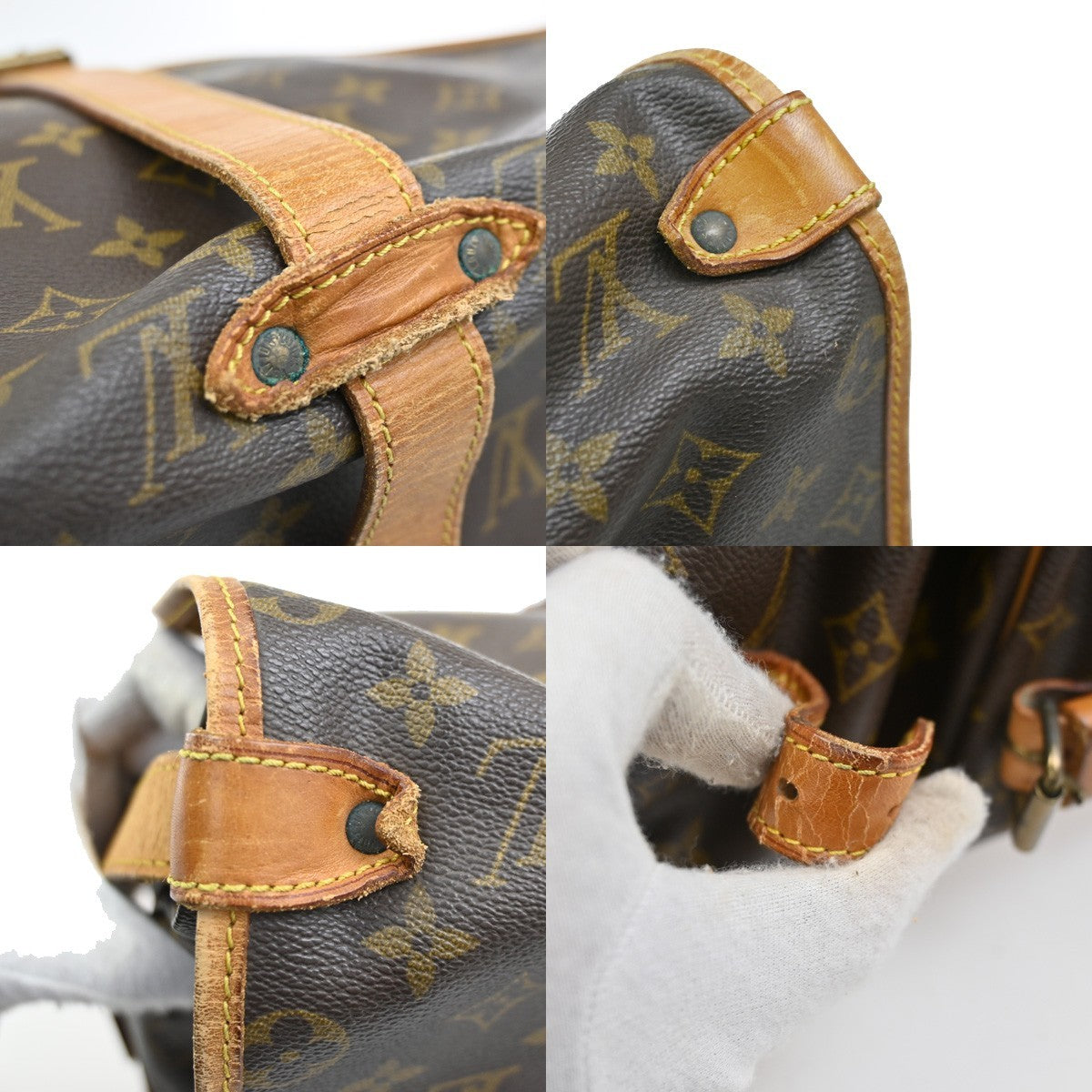 LOUIS VUITTON Saumur 35 Shoulder Bag Monogram Leather BN France M42254 87KC668