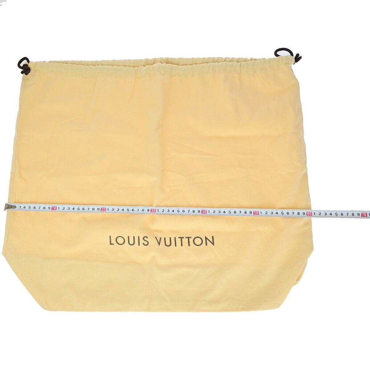 LOUIS VUITTON Logo 10 Set Dust Bag Drawstring Canvas Cotton Beige Brown 02EB533
