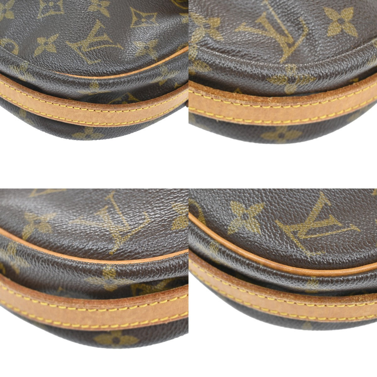 LOUIS VUITTON Jeune Fille PM Shoulder Bag Monogram Leather Brown M51227 30CA293