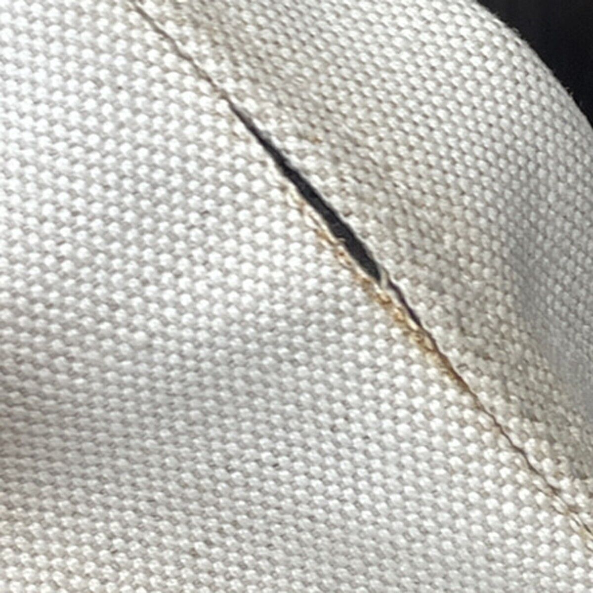 BALENCIAGA Navy Cabas M Shoulder Hand Bag Canvas Leather Ivory Black 37FB060