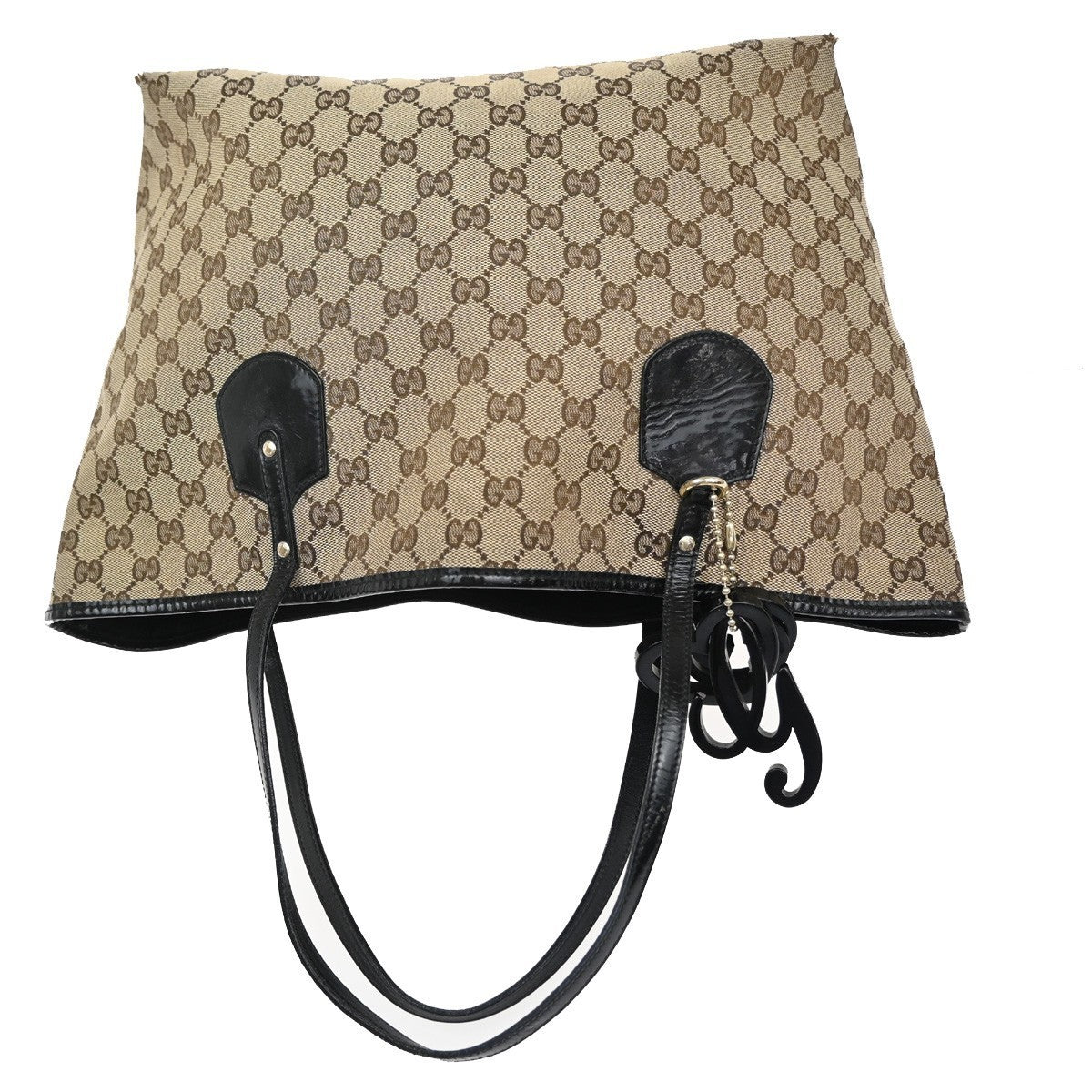 GUCCI GG Jolie Shoulder Hand Tote Bag Patent Leather Brown GHW 30CA363