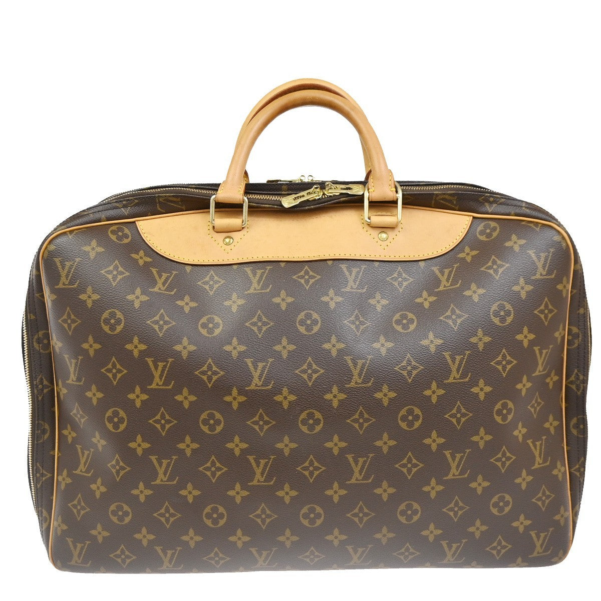 LOUIS VUITTON Alize 24H Travel Hand Bag Monogram Leather Brown M41399 86CA749